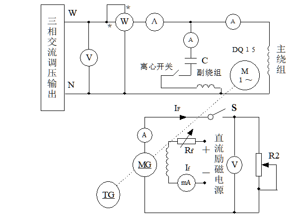 單相電容起動異步電動機(jī)接線圖