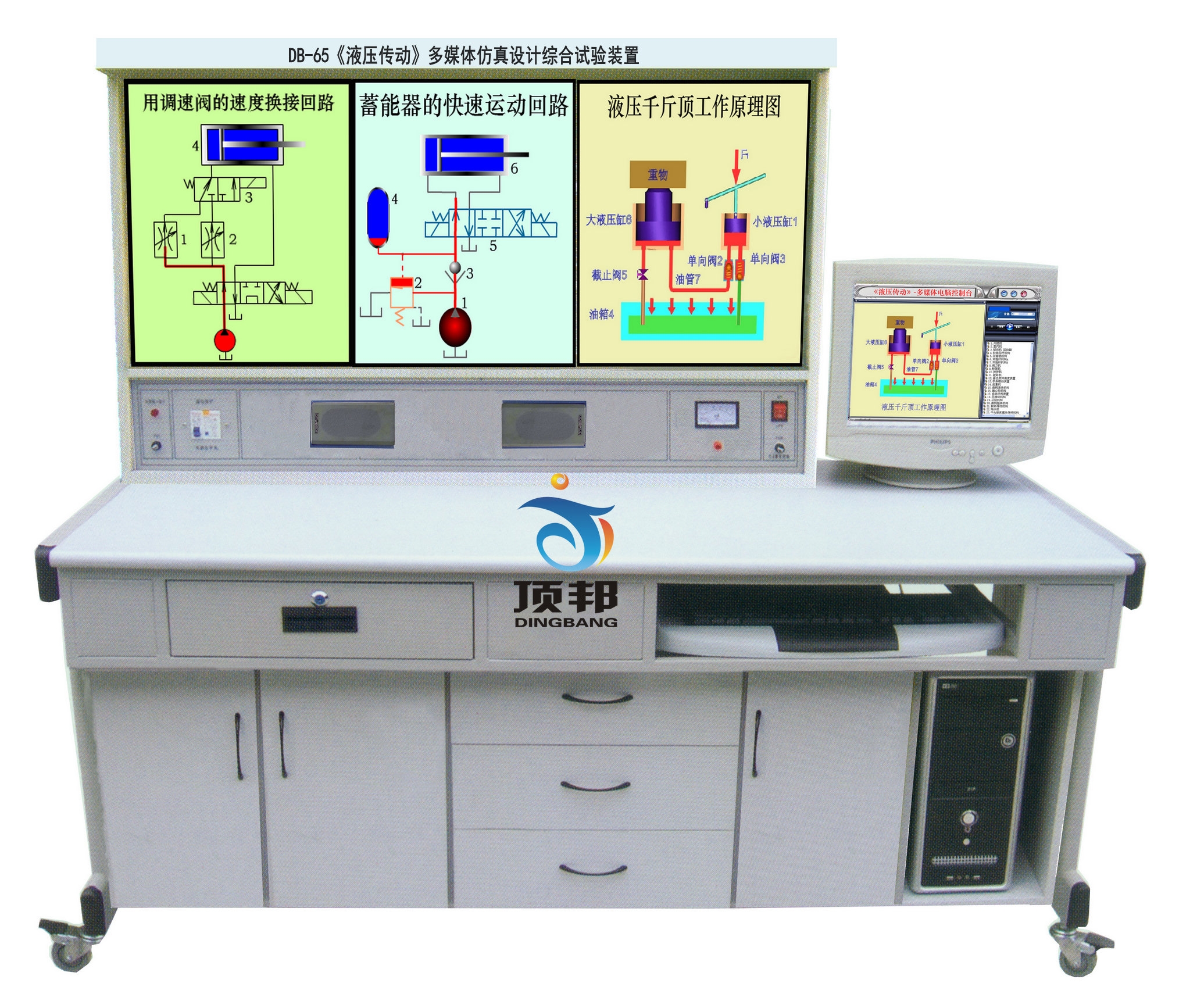《液壓傳動(dòng)》多媒體仿真設(shè)計(jì)綜合試驗(yàn)裝置