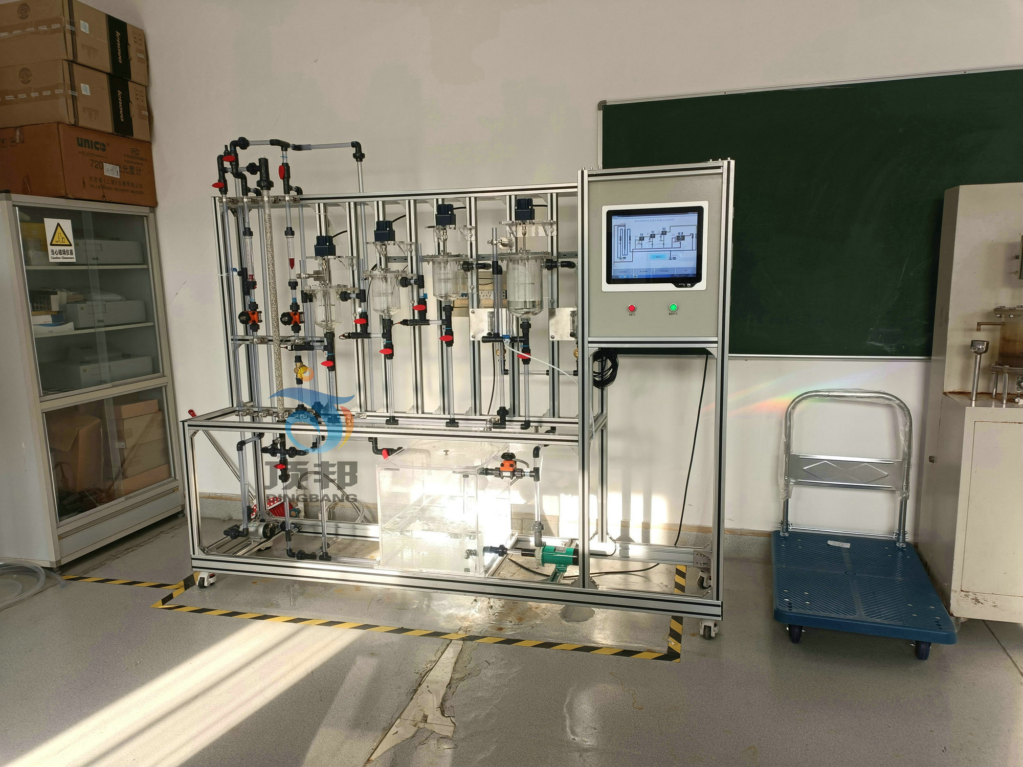 停留時間分布與反應器流動特性測定實驗裝置